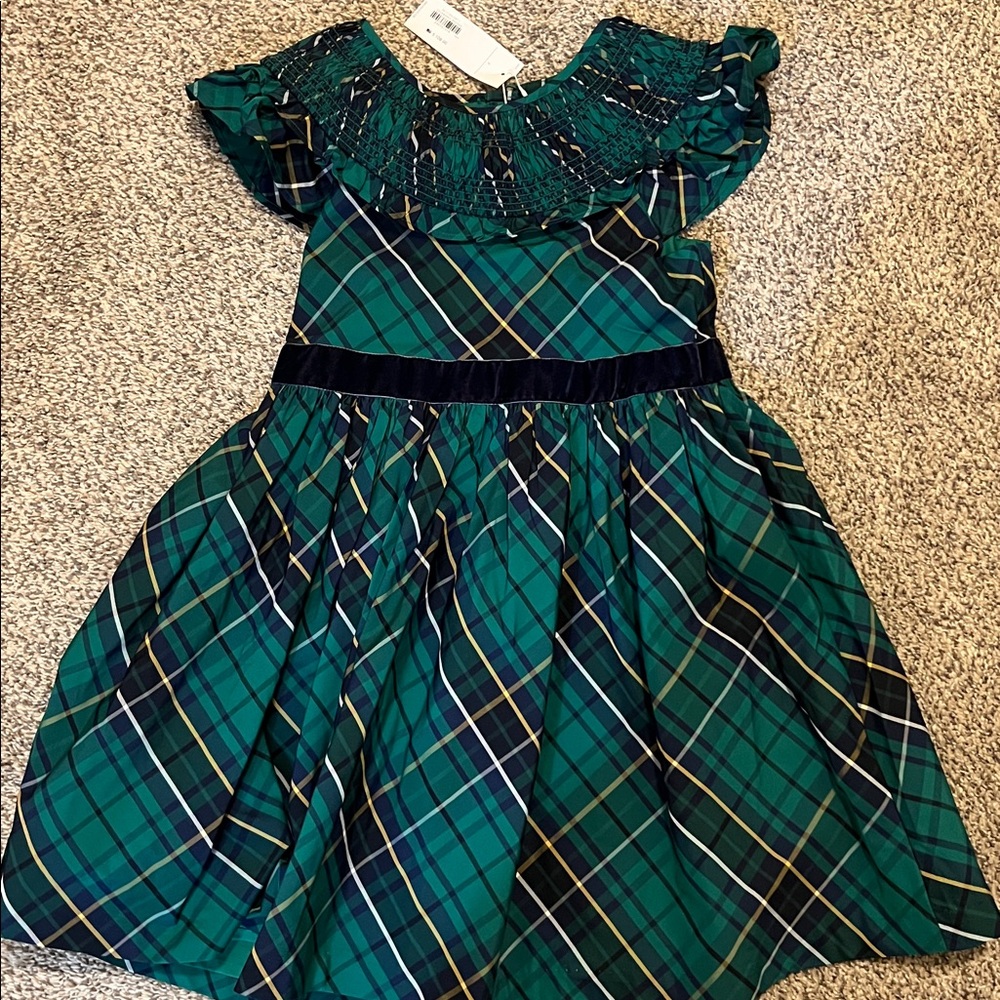 Janie and Jack Teal Plaid Dress